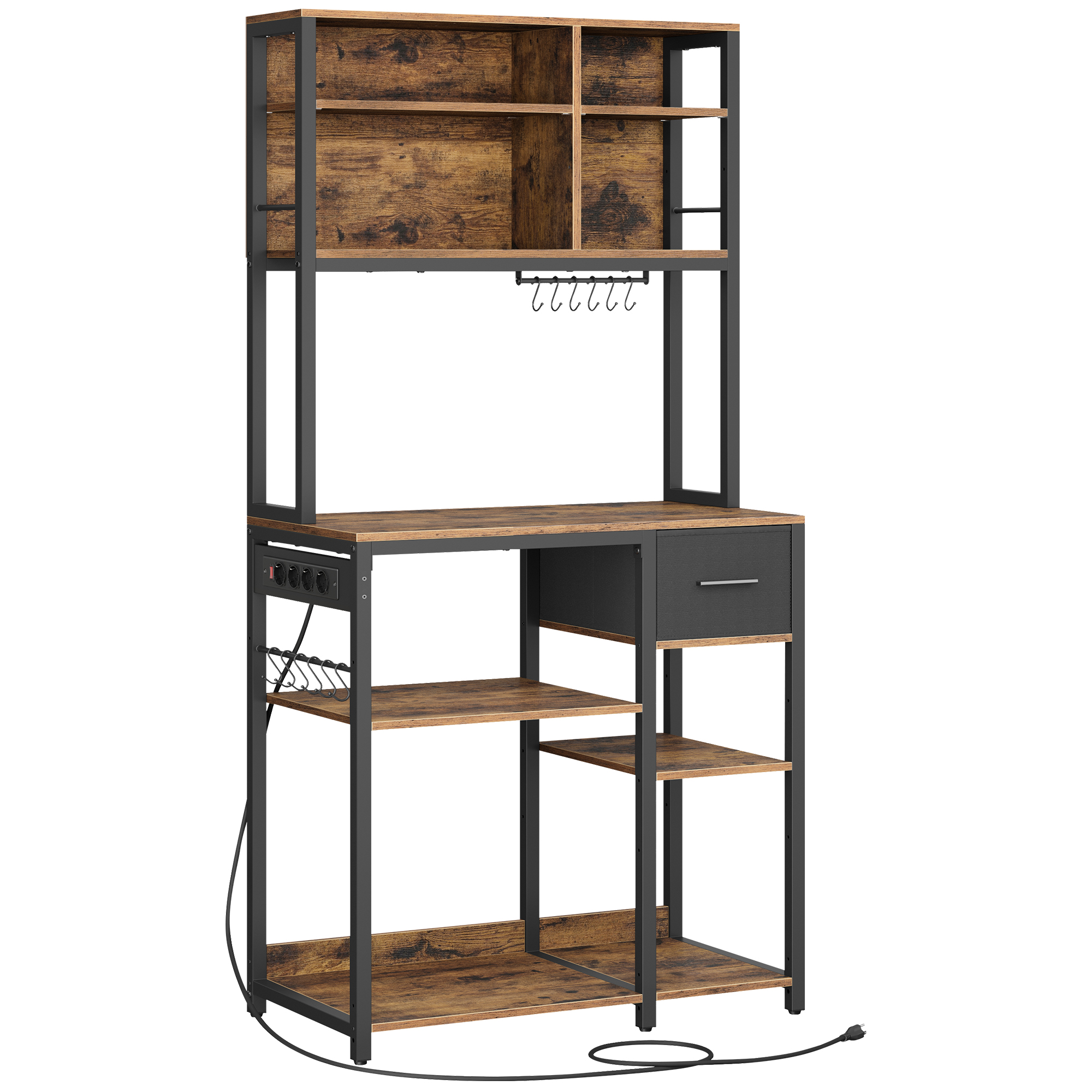 Brun Køkkenhylde, 40X100x180,4 Cm,